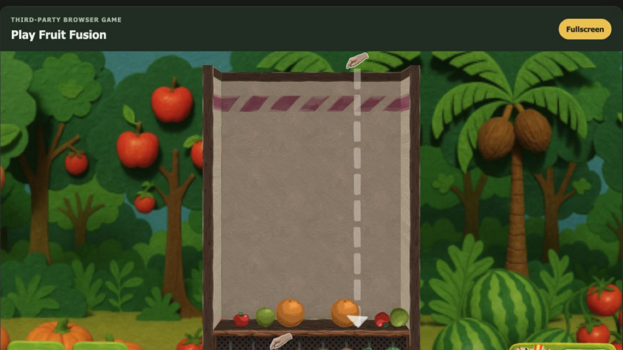 Fruit Fusion Game Guide: Fruit-Merging Pressure and Drop Planning gameplay evidence captured by NovarGame